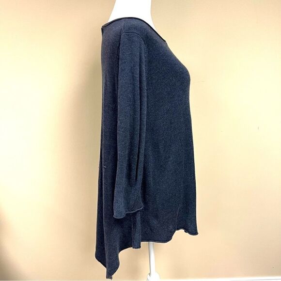 Joan Vass cashmere blend sweater with asymmetrical hem  Sm - Picture 2 of 5